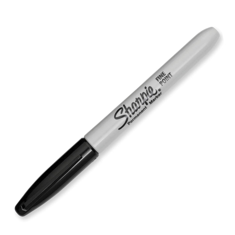 Sharpie Permanent Markers, Fine Point, Black, 12 Count 12-Count Black (Box)