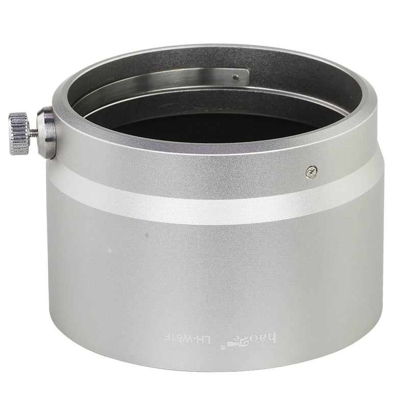 Haoge LH-W61F Metal Lens Hood Shade for Olympus M.ZUIKO Digital ED 75mm F1.8 Lens Replaces Olympus LH-61F Silver