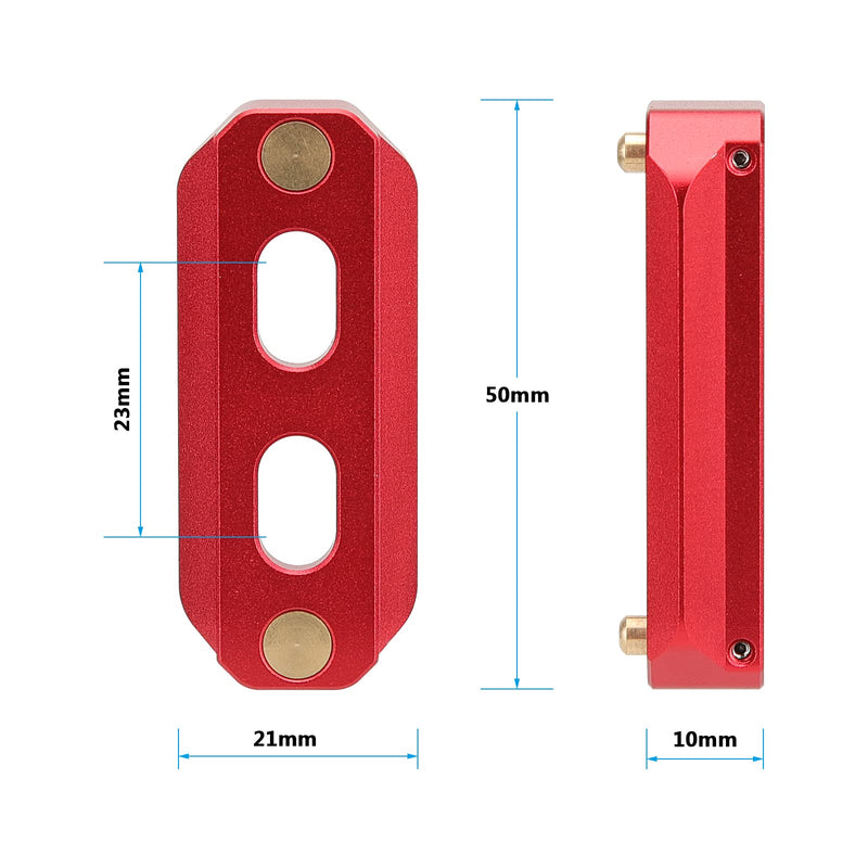 CAMVATE Standard Safety Rail Quick Release Bar with Anti-Fall Spring Pins for DSLR Camera Cage Rig(50MM,Red) - 2986 50 mm
