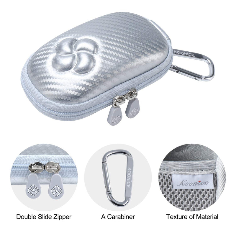 Koonice Hard Case Compatible for Apple Magic Mouse (I and II 2nd Gen) Including Carabiner (Silver)