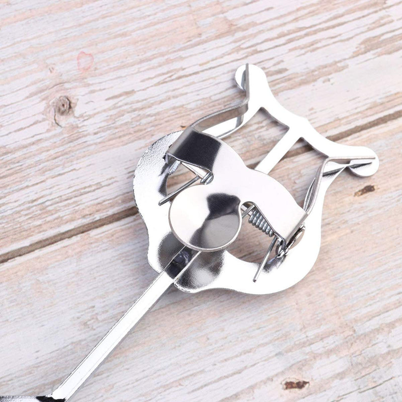 EXCEART Trumpet Clamp on Lyre Trumpet Marching Clamp Trumpet Clamp-on Lyre Silver Clip for Trumpet Trombone, 1Pcs