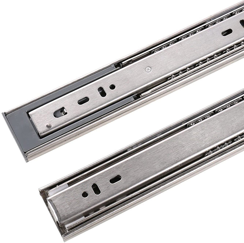 UHPPOTE Soft Close Ball Bearing Spring Damp Drawer Orbit Slide Runners 3 Section Glide - 10inches 10"/25cm