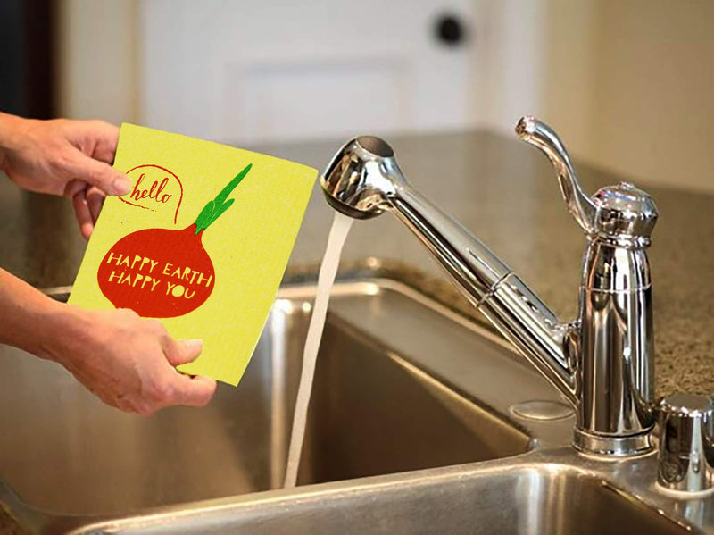 (20 Pack) EcoJeannie Eco-Friendly Reusable German Cleaning Cloth 100% Biodegradable Cellulose Sponge Cloths, Kitchen Cloths, GMO-Free- Made in Germany Packaged in P.R.C. 20