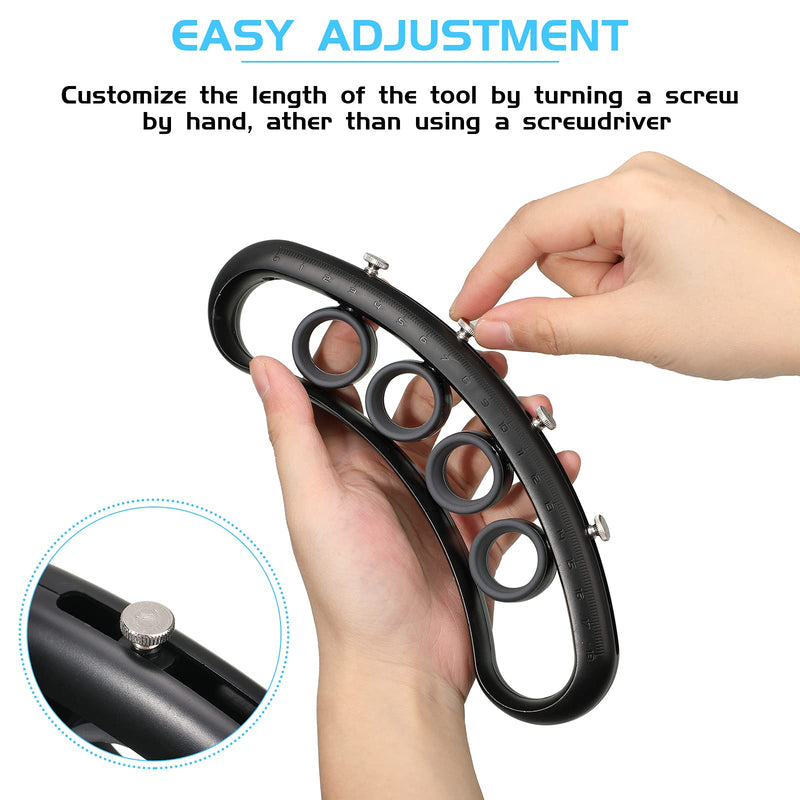 2 Pieces Guitar Finger Expander Beginner Finger Stretcher Trainers Multifunctional Finger Expansion, Portable Plastic Musical Instrument Accessories for Guitar Bass Ukulele Piano Saxophone Beginner