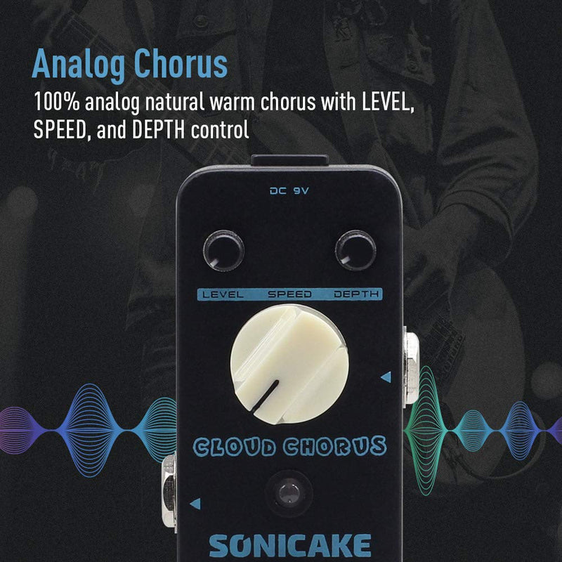 SONICAKE Chorus Guitar Effects Pedal Classic BBD Analog Cloud Chorus