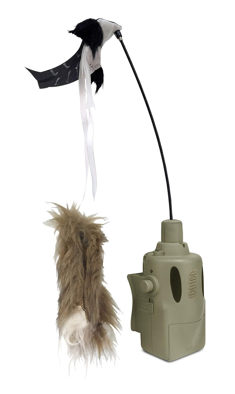 Icotec AD400 Electronic Predator Decoy – Lightweight, Compact, and Quiet – Includes Speed Dial, Intermittent Motion, LED Lights, 2 Quick Change Toppers – for Use GC300, GC320, GC350 and GC500