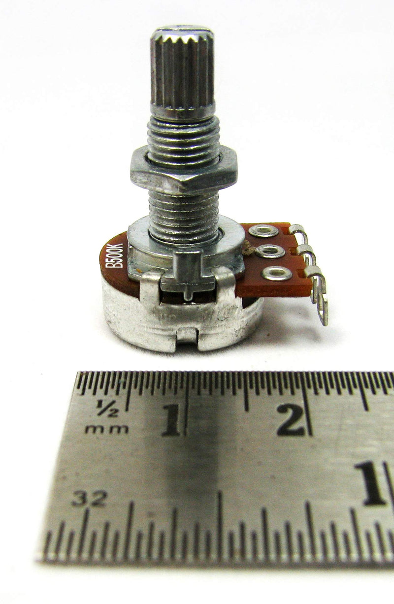 2-Pack 500KOhm Long-Shaft Guitar Volume Potentiometers (Pots)