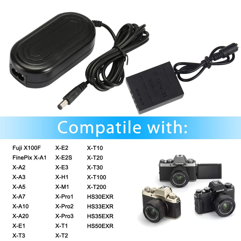 Wmythk AC-9V AC Adapter Power Supply and DC Coupler CP-W126 Charger Kit for Fujifilm X-H1 X-Pro3 X-Pro2 X-Pro1 X-T3 X-T2 X-T1 X-T20 X-T10 X-E3 X-E2S X-E2 X-E1 X-A2 X-A3 X-A10 X-T100 Camera