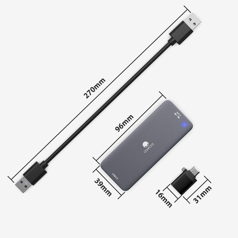 CONMDEX 4 in 1 XQD Card Reader Pro with USB C Adapter, Upgrade Designed for Sony G/M Series Lexar 2933x/1400x USB Mark XQD Card, and SD/Micro SD and 1x USB 3.0 Adapter usb-c xqd