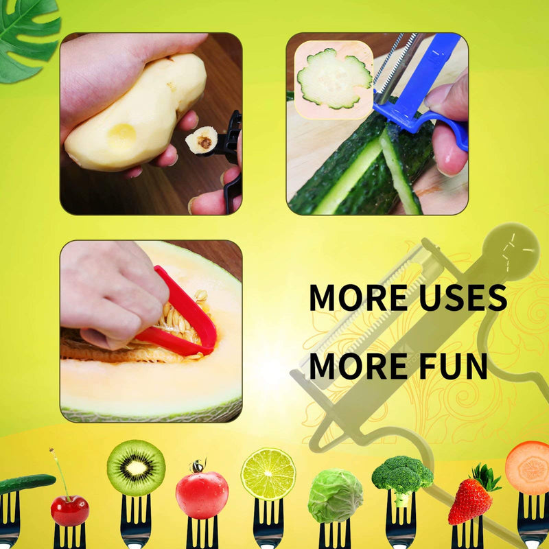 KITOOL Upgraded Vegetable Peeler For Potato Fruit (Set of 3)