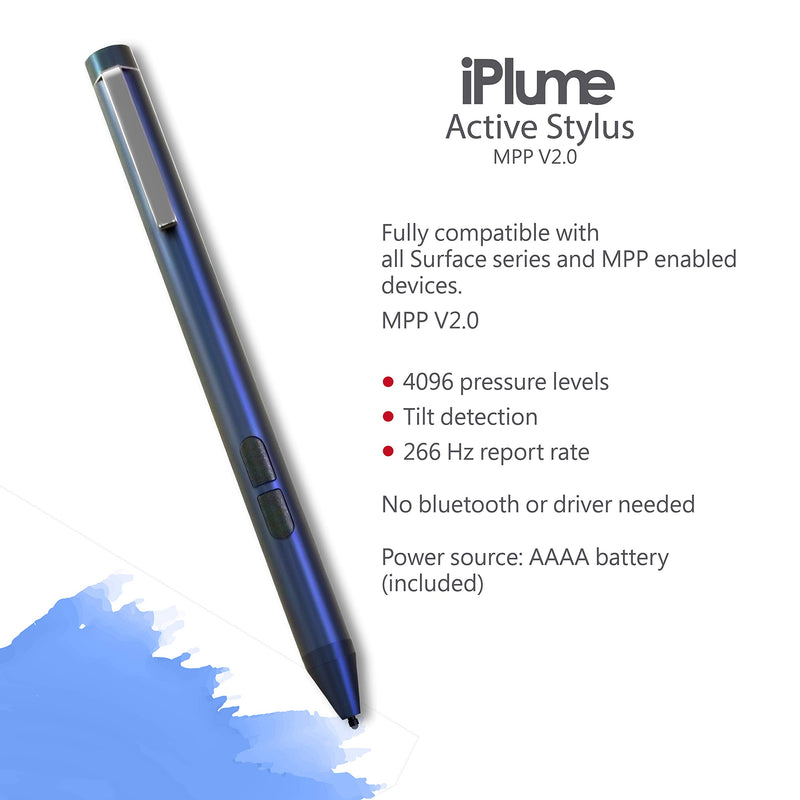 iPlume Stylus, MPP V2.0 for Surface Series and MPP Enabled Devices on Description, Not Compatible with Chrome OS Navy Blue