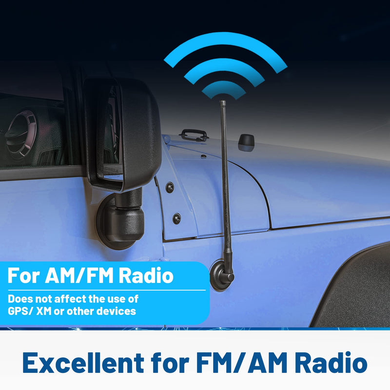 [AUSTRALIA] - Anina 13 Inch Rubber Antenna Mast for 2000-2022 Toyota Tacoma Tundra 4 Runner Highlander FJ Cruiser Radio Signal Reception Flexible Car Wash Proof 