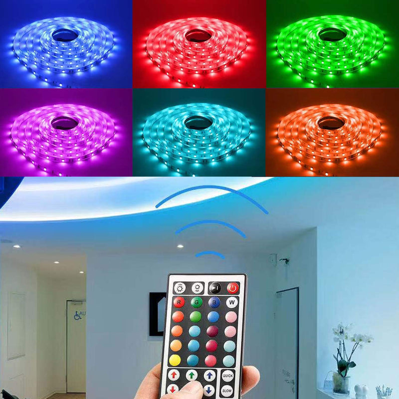 [AUSTRALIA] - Led Strip Lights 32.8ft 10m Color Changing Non Waterproof LED String Lights with Remote and Power Supply for Home, Bedroom, Kitchen, Christmas 