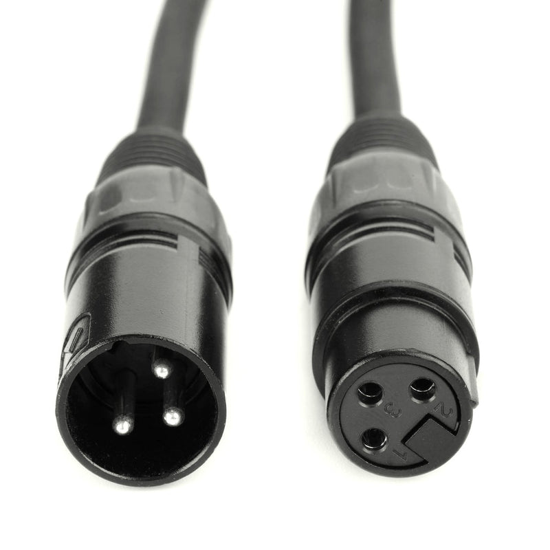 MFL. 6.6 ft Flexible DMX Cable 3 Pin Signal XLR Male to Female Cable Wire for Stage Lighting DJ Lights, 4 Packs 6.6ft/2M