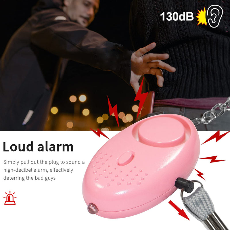 Emergency Personal Alarm, 3 Pack 140DB Personal Siren Keychain with LED Lights, Men, Women, Children, Elderly Emergency Security Alarm, Self Defense Electronic Device