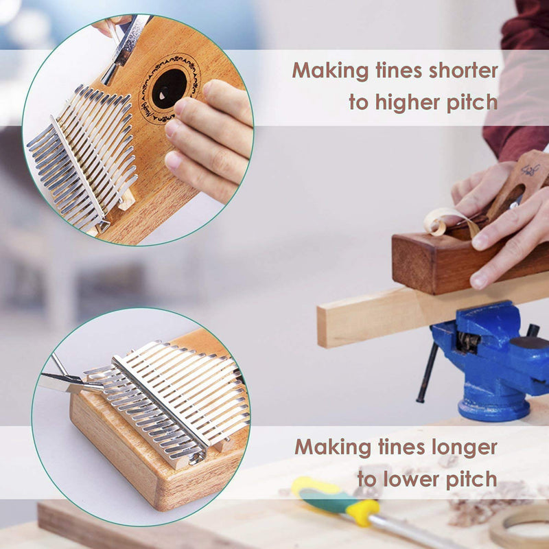 Kalimba Thumb Piano 17 Key Pocket Piano Portable Piano Mbira Sanza African Finger Piano with Kalimba Thumb Protector Hammer for Beginners Kids Adult Present Musical Toy Giftfor Kids