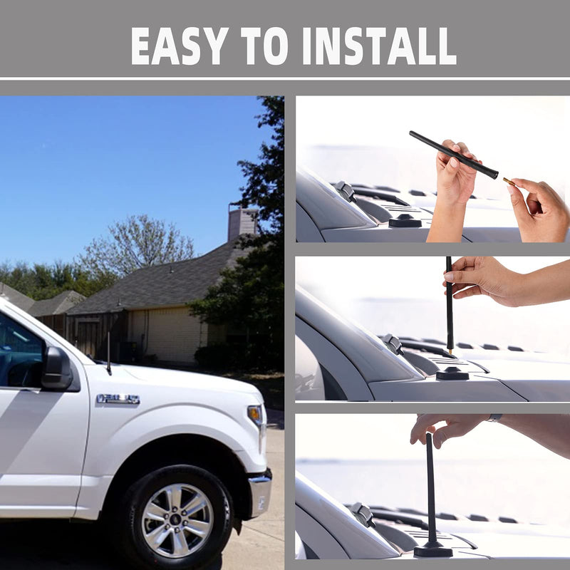 [AUSTRALIA] - Radio Antenna Compatible with Ford F150 2009-2022, 7 Inch Short Antenna Replacement Car Wash Proof 