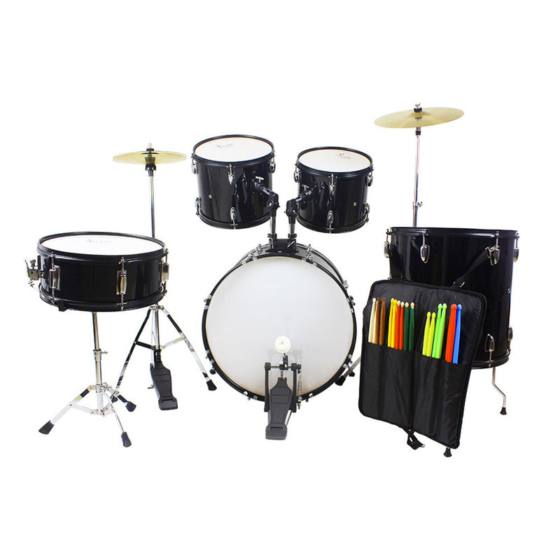 Buytra Drumstick Bag Case Drum Stick Holder Percusssion Drum Mallet Bag with External Pocket and Floor Tom Hooks, Black