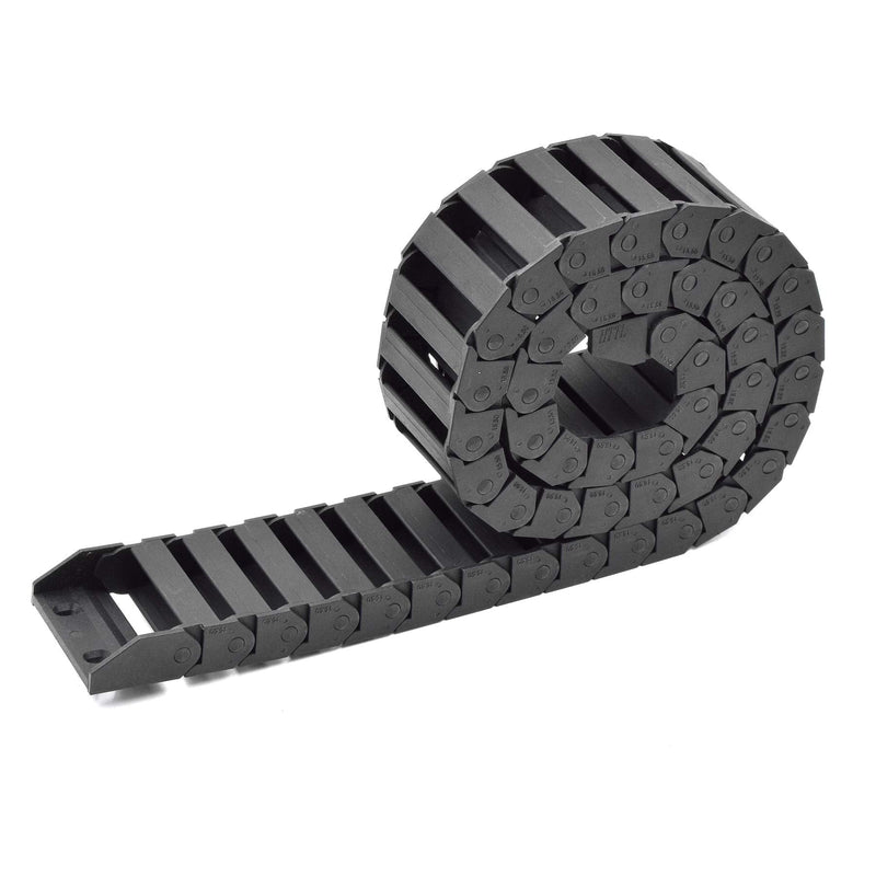 [AUSTRALIA] - Plastic Drag Chain Cable Carrier Closed Type with End Connectors R28 15 x 50mm L1000mm for Electrical CNC Router Machines 