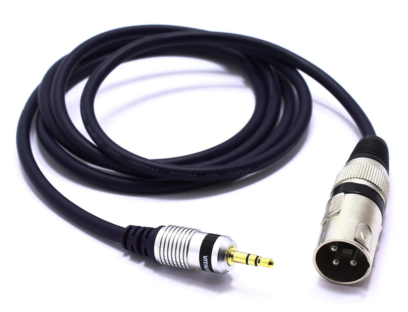 XLR Male to Mini Jack 3.5 Mono Cable 3m Vitalco 3 Pin Microphone to TRS 1/8 Inch Lead