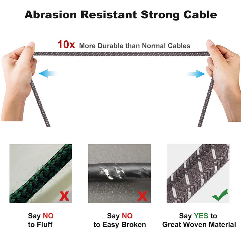 MIKIZ 6Ft XLR Female to 1/4" TRS Stereo Cable - Balanced Microphone Cords Braided 1-Pack 1 Pack TRS to Female XLR 6ft