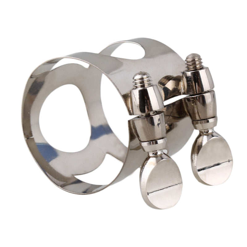 Yibuy Silver Nickel Plated Mouthpiece Ligature with Double Screws For Your Clarinet