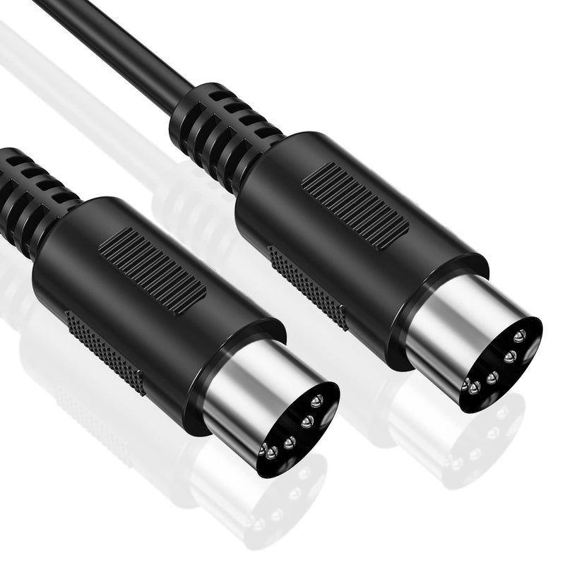 2-Pack 5-Pin DIN MIDI Cable, Mellbree 1-Feet Male to Male 5-Pin MIDI Cable Compatible with MIDI Keyboard, Keyboard Synth, Rack Synth, Sampler, External Sound Card, Sound Source and Other Music Gear 2