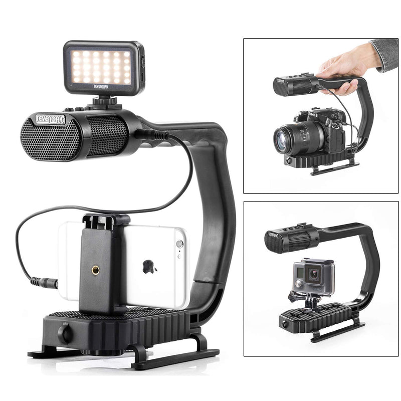 Sevenoak MicRig Universal Video Grip Handle with Integrated Stereo Microphone for DSLR Cameras, iPhone, Android Smartphones, GoPro HERO3, HERO3+ HERO4