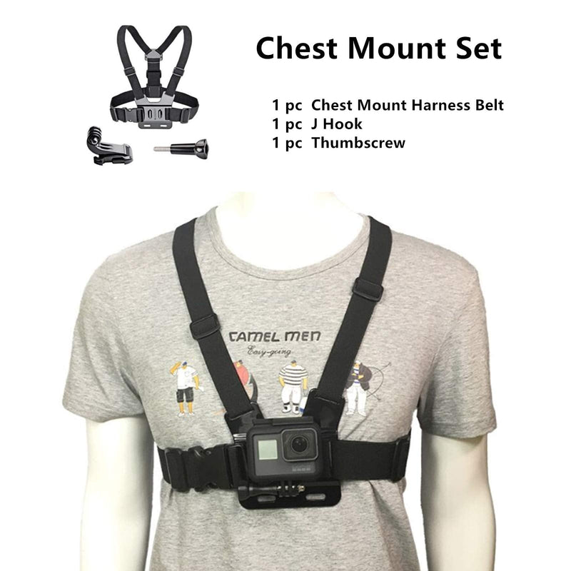 Dream Bull Chest Mount Harness Chesty Vest Head Mount Strap for Action Camera Compatible with GoPro Hero 10,9,8,Max,Go Pro Hero 7,6, 5,4, Session,3+,3,Hero (2018),Fusion,DJI Osmo,AKASO