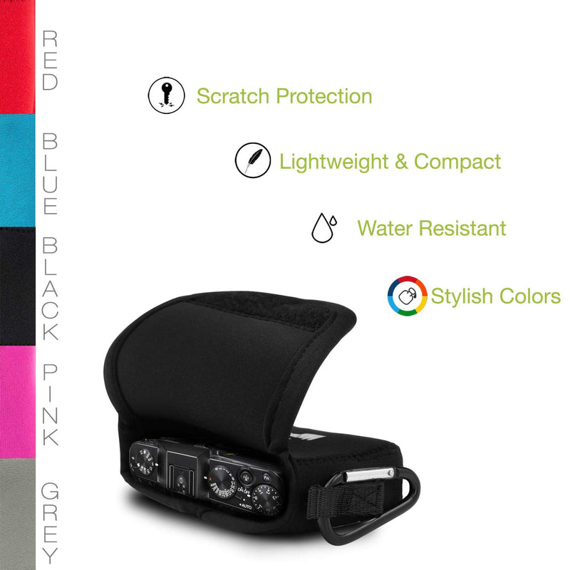 MegaGear Ultra Light Neoprene Camera Case Compatible with Canon PowerShot G7 X Mark III, G7 X Mark II Black