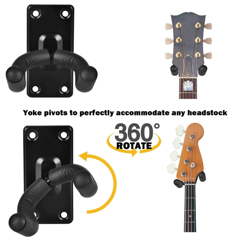 MOREYES Guitar Hanger Wall Mount for Acoustic Guitar,Classical Guitiar,Bass,Electric Guitar hanger 2