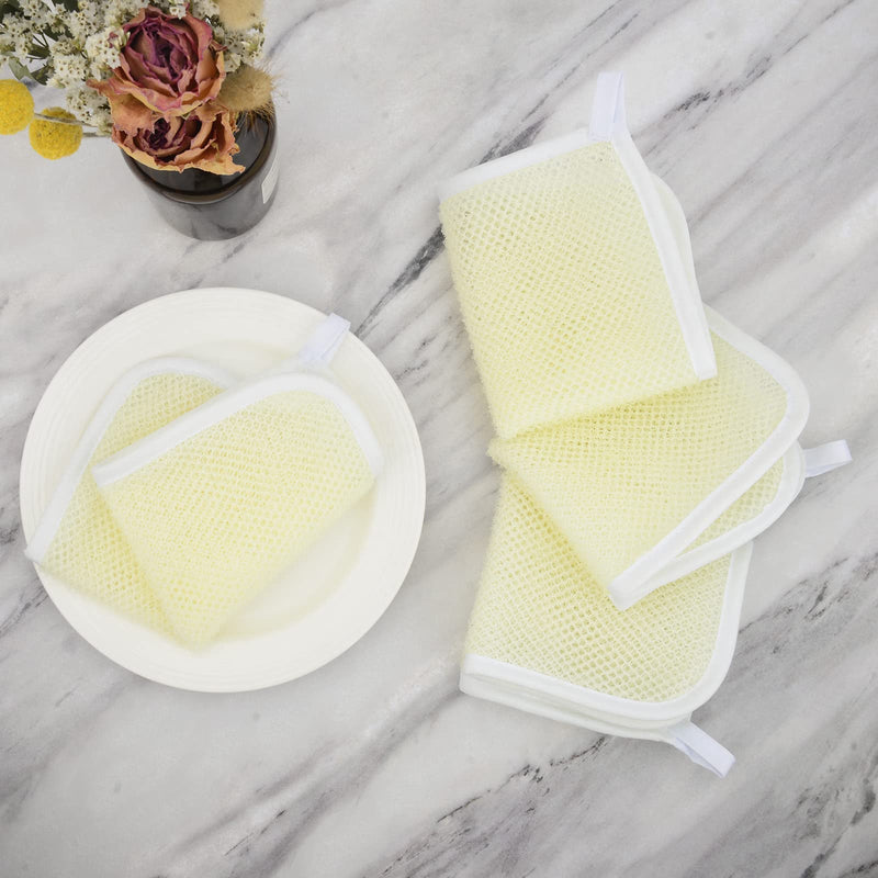 Linkidea 10 Pack Dishwashing Net Cloths, Nylon Mesh Dish Clothes for Washing Dishes, 8 Inches Absorbent Dishtowels Scrubber Sponge Rag for Kitchen