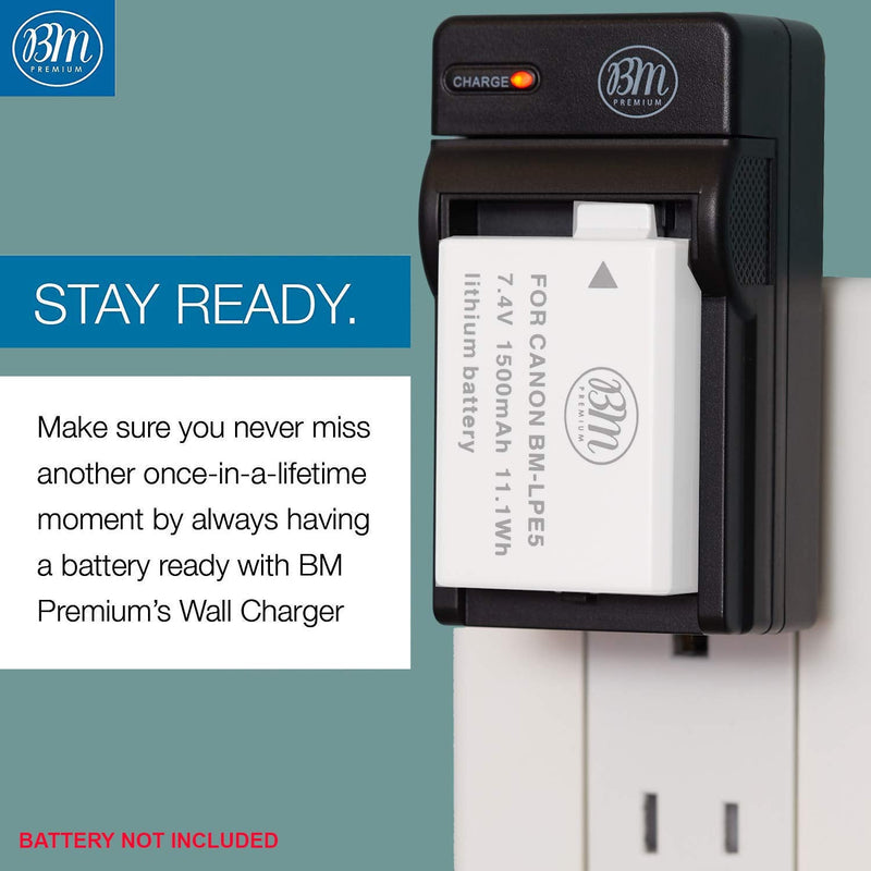 [AUSTRALIA] - BM Premium LP-E5 AC & DC Travel Battery Charger for Canon EOS Rebel XS, Rebel T1i, Rebel XSi, 1000D, 500D, 450D, Kiss X3, Kiss X2, Kiss F Digital SLR Camera 