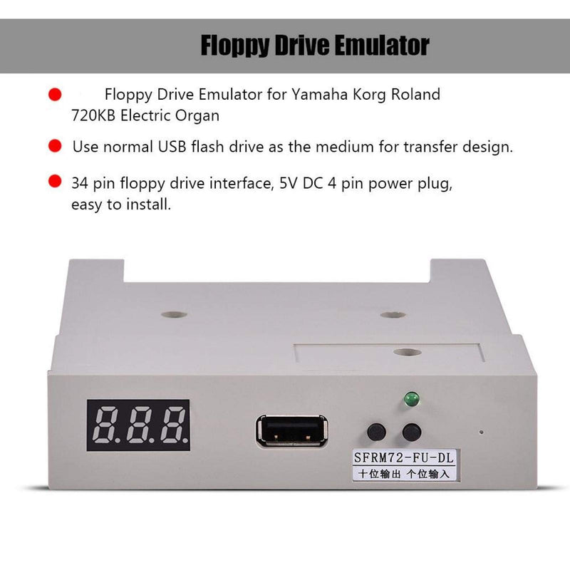 Socobeta SFRM72-FU-DL 720K 5V DC USB SSD Floppy Drive Emulator