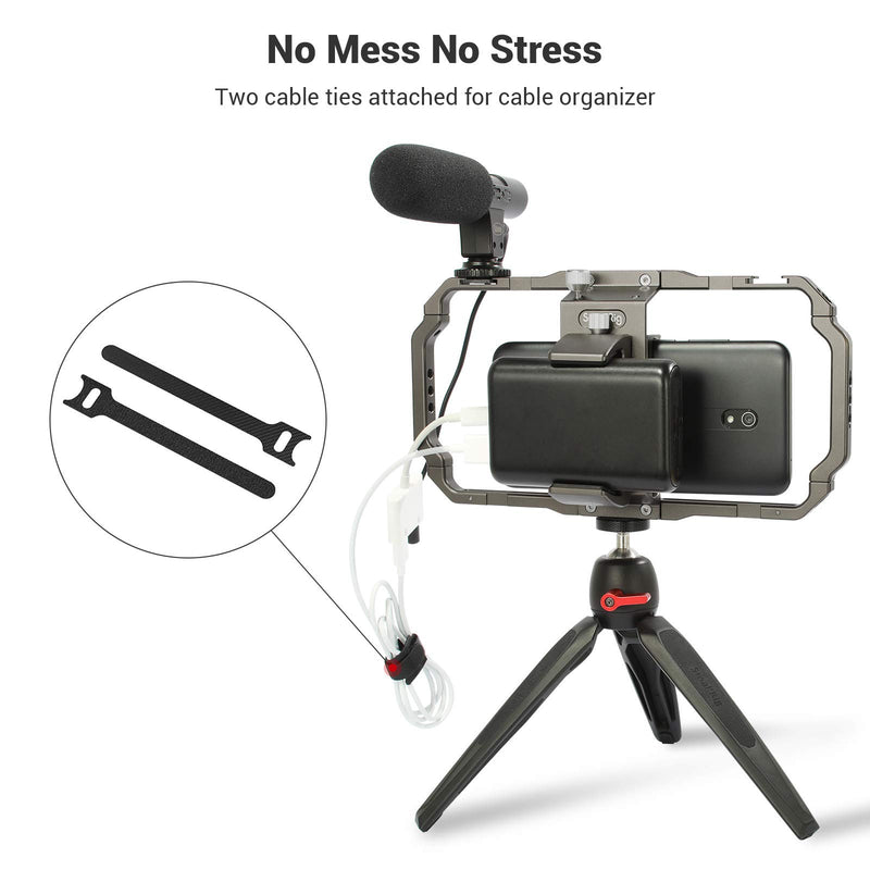 SmallRig Smartphone Video Rig, Filmmaking Vlogging Rig Metal Case Phone Video Stabilizer Aluminium Alloy Grip Tripod with Cold Shoe Mount for Videomaker Videographer - 2791