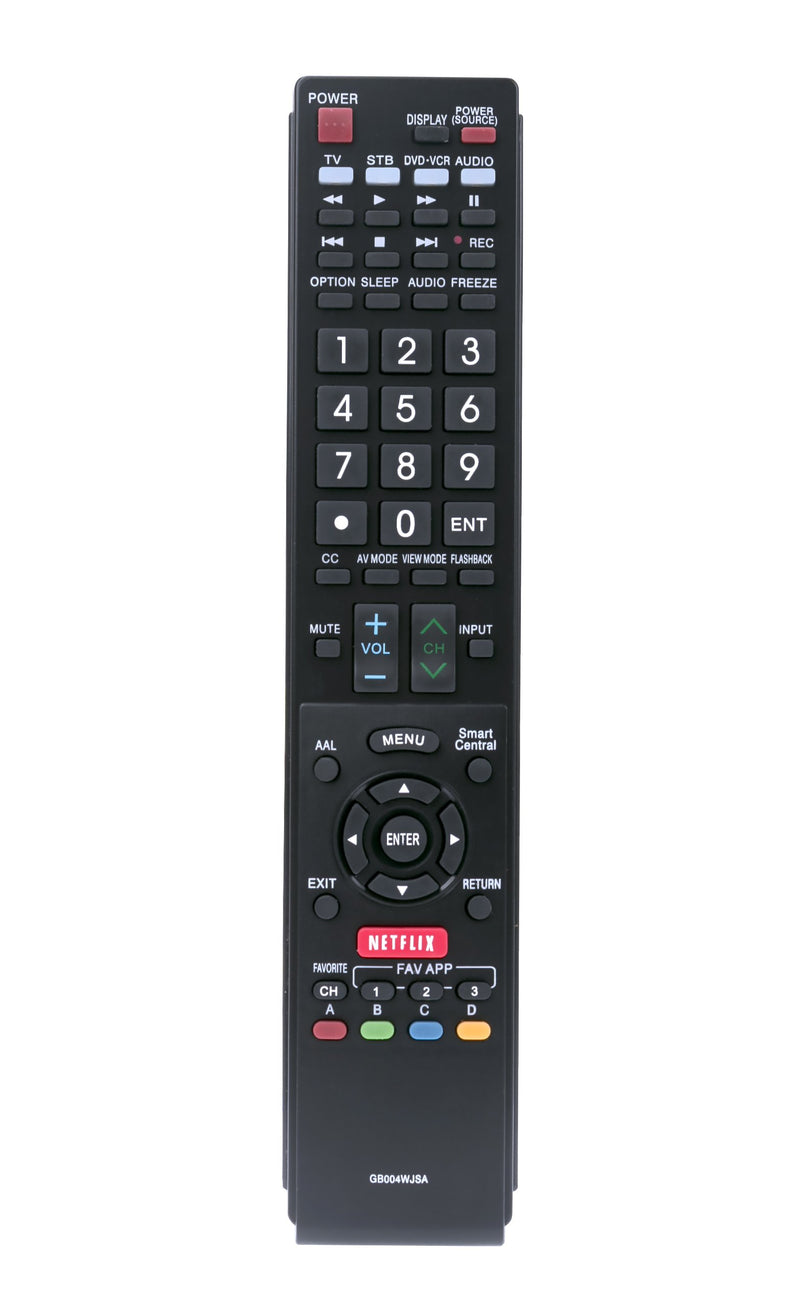 RRMCGB004WJSA GB004WJSA Replaced Remote fit for Sharp TV LC40LE830U LC40LE830UA LC40LE830UB LC40LE832U LC40LE832UB LC40LE835 LC40LE835U LC-42LE540 LC42LE540U GA935WJSA LC-46LE540 LC46LE540U