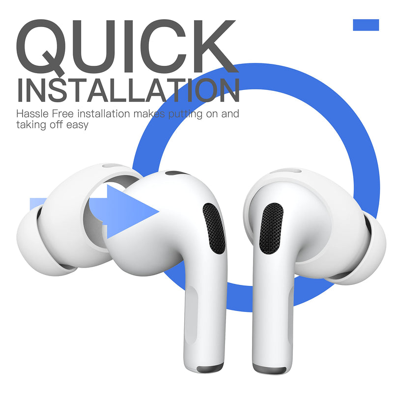 [AUSTRALIA] - DamonLight 2 Pairs AirPods 3 Ear Tips Grip Silicone Earbuds Cover [Added Storage Pouch][US Patent Registered] Compatible with Apple AirPods 3rd Generation (White) White 