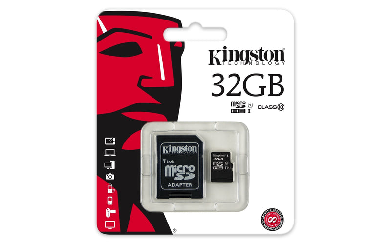 Kingston Digital 32GB Micro SDHC UHS-I Class 10 Industrial Temp Card with SD Adapter (SDCIT/32GB) microSDHC with SD Adapter