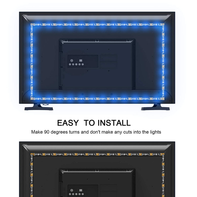 [AUSTRALIA] - LED TV Backlight, 2.0M/6.56ft USB TV Backlights with 16 Colors and 4 Modes for 40-60 inch HDTV/PC Monitor, SMD 3528 Bias Lighting with 17-Key Remote Control SL1 