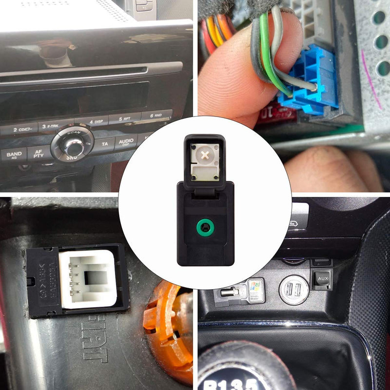 Aux Port Input Jack 86190-02010 Aux Replacement Stereo Adapter Auxiliary Audio Input Car Kit Radio Repair Parts for Toyata Corolla Camry Tundra RAV4 Tacoma Sienna Highlander Matrix 2007-2015