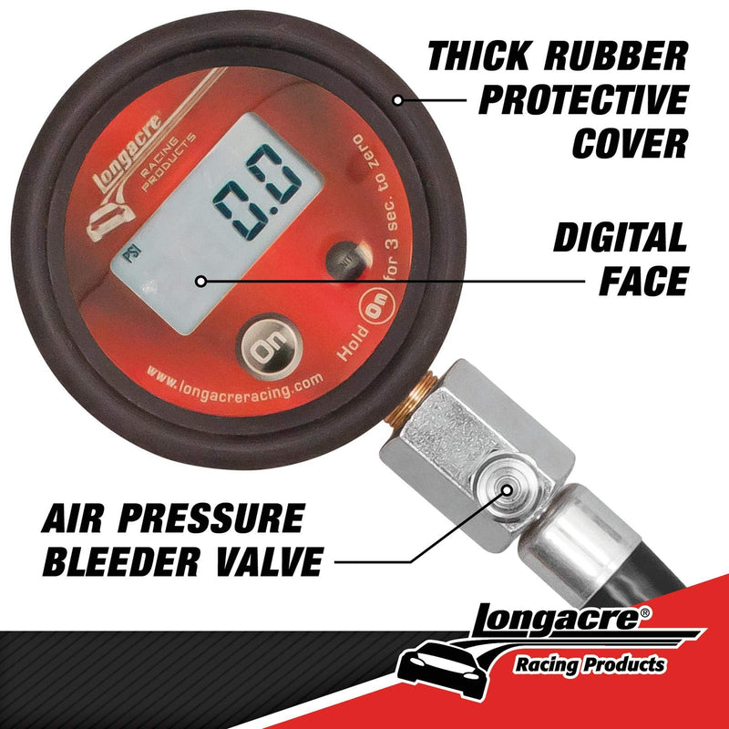 Longacre 52-53006 Econo Digital Tire Gauge w/Active Display