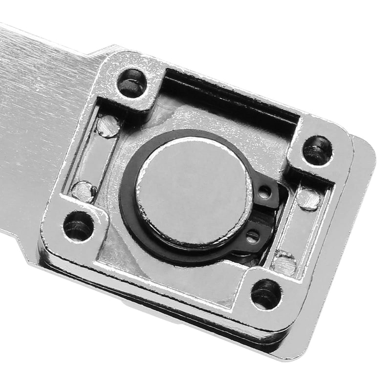 Jiozermi 2 Packs 4 Inch Hasp Locks with Keys, Stainless Steel Hasp Latches, Twist Knob Keyed Locking Hasp for Cabinet Small Door, Chrome Plated Silver