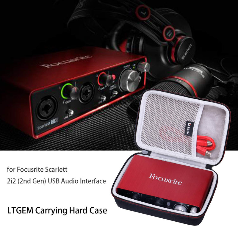 [AUSTRALIA] - LTGEM Hard Travel Case for Focusrite Scarlett Solo & 2i2 (2nd Gen) USB Audio Interface 