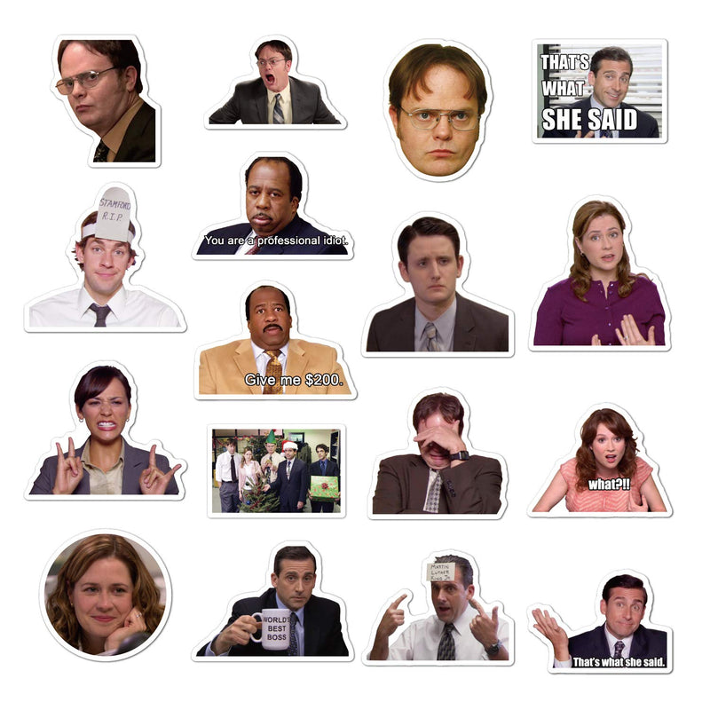 The Office Stickers Pack of 50 Stickers - The Office Stickers for Laptops, The Office Laptop Stickers, Funny Stickers for Laptops, Computers, Hydro Flasks (The Office-A)