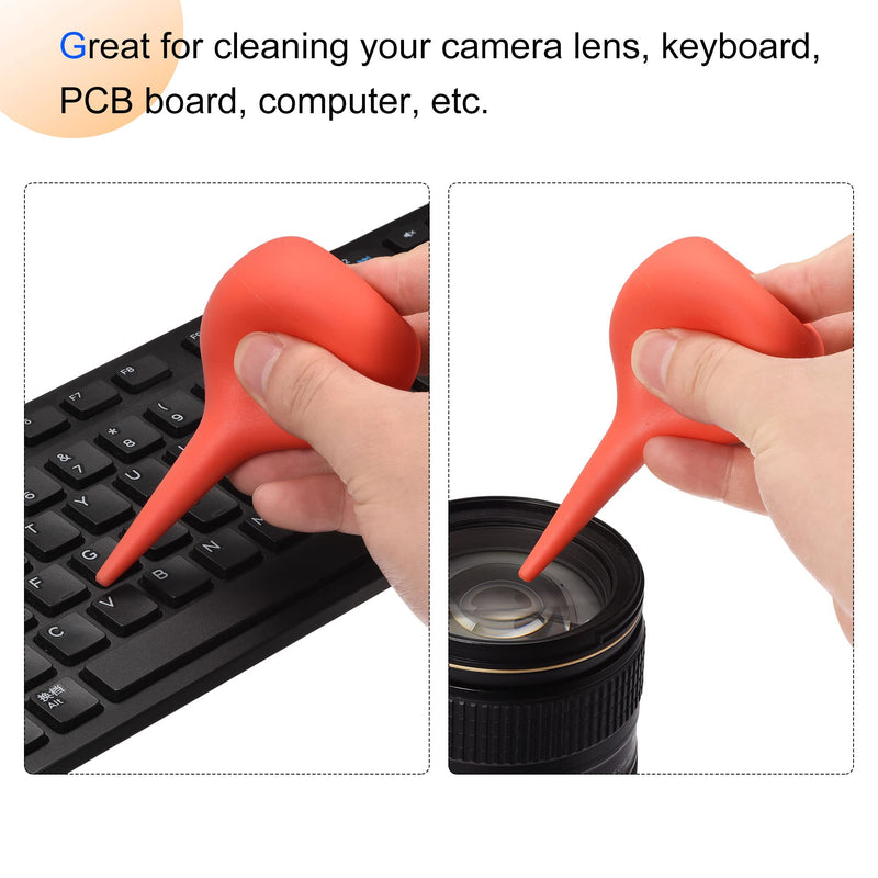 MECCANIXITY Dust Ball Air Blower Rubber Blowing Pump Cleaning Tool 90ml Red for Camera Lens, Keyboard, PCB Board, Computer, Plants