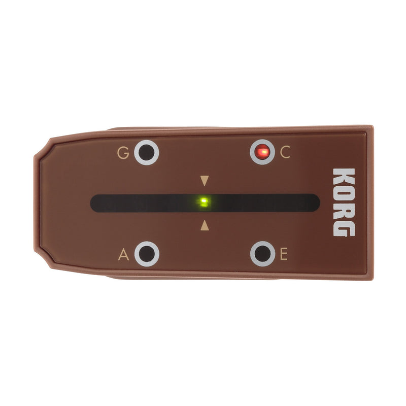 KORG MiniPitch compact Clip-On Ukulele Tuner - Brown HeadTune