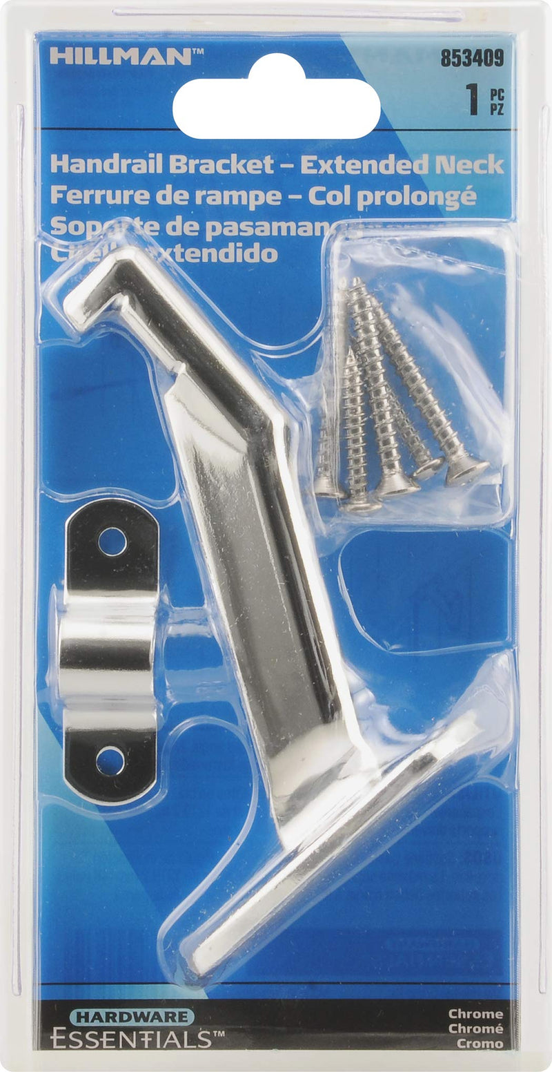 [AUSTRALIA] - Hillman Hardware Essentials 853409 Extended Neck Handrail Brackets Chrome 