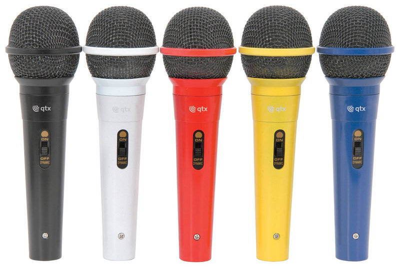 QTX 173.854UK Coloured Microphones (Set of 5)