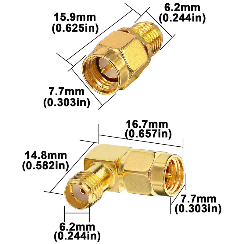 BOOBRIE SMA to SMA Cable & Connector Kit Coaxial Cable RG58U SMA Male SMA Female 10Ft +2pcs SMA to SMA Male/Female RF Adapter for WIFI Antenna 3G 4G LTE/GPS SDR Equipment Antenna/Amateur Radio Antenna