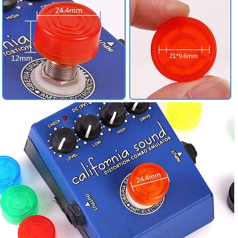 8PCs Guitar Foot Nail Cap Foot-switch Toppers Effect Pedal Protection Cap Guitar Effect Accessories Mix Color